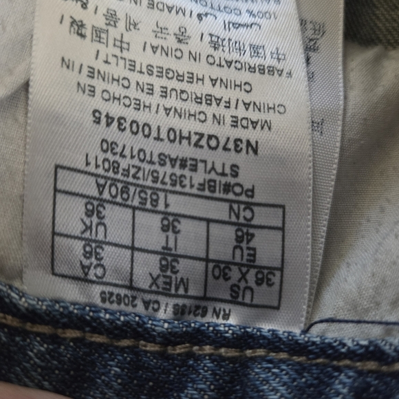 Guess Men's Del Mar Fit Slim Straight Jeans 36x28 Light Wash Blue Denim Classic - Picture 8 of 16